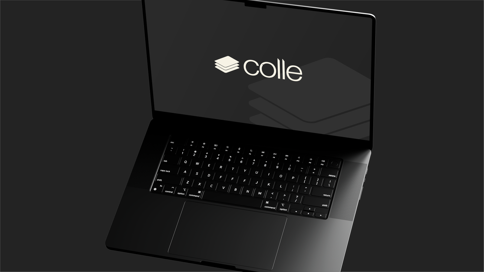Aplicação da identidade Colle em notebook